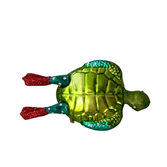 Set of 3 December Diamonds Scuba Sea Turtles and Alligator Glass Ornaments - Picture 7 of 11